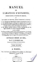 Manuel de l'amateur d'estampes