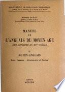 Manuel de l'anglais du moyen âge