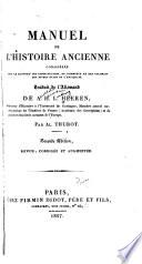 Manuel de l'histoire ancienne