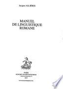 Manuel de linguistique romane