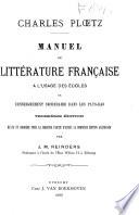 Manuel de littérature française