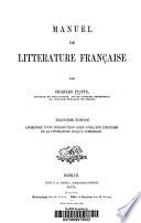 Manuel de littérature Française