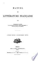 Manuel de littérature française