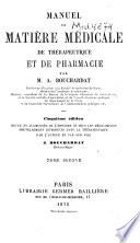 Manuel de matière médicale, de thérapeutique et de pharmacie