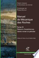 Manuel de mécanique des roches