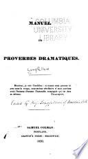 Manuel de proverbes dramatiques