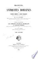 Manuel des antiquités romaines