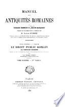 Manuel des antiquités romaines: Le droit public romain, Theodor Mommsen