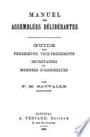 Manuel des assemblées délibérantes