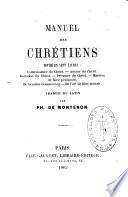 Manuel des chrétiens divisé en sept livres