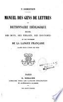 Manuel des gens de lettres ou dictionnaire idéologique