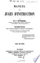 Manuel des juges d'instruction