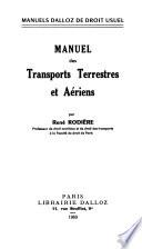 Manuel des transports terrestres et aériens