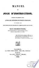 Manuel du juge d'instruction