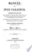 Manuel du juge taxateur