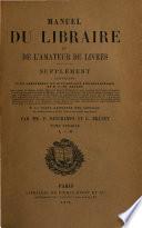 Manuel du libraire et de l'amateur de livres