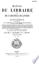 Manuel du libraire et de l'amateur de livres