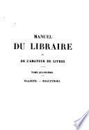 Manuel du libraire et de l'amateur de livres