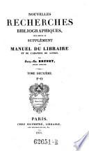 Manuel du libraire et de l'amateur des livres (etc.) 3. ed. augm