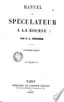 Manuel du spéculateur a la bourse