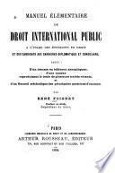 Manuel élémentaire de droit international public