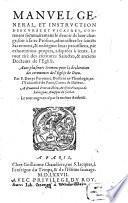 Manuel general des cures et vicaires