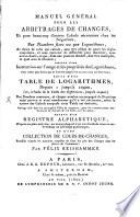 Manuel général pour les arbitrages de Changes ...