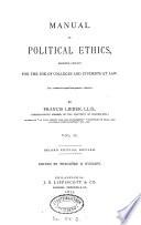 Manuel of Political Ethics