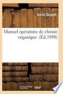 Manuel Operatoire de Chimie Organique