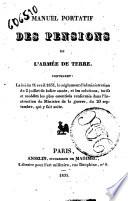 Manuel portatif des pensions de l'armee de terre ... [par Legoupil]