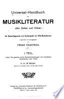 Manuel universel de la littérature musicale