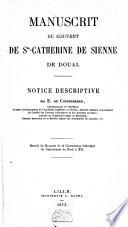 Manuscrit du couvent de Ste-Catherine de Sienne de Douai