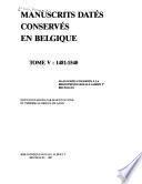 Manuscrits datés conservés en Belgique