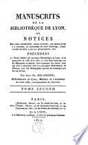 Manuscrits de la Bibliothèque de Lyon