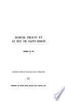 Marcel Proust et le duc de Saint-Simon