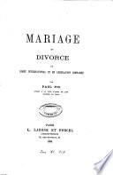 Mariage et divorce