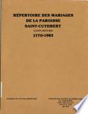 Mariages de la paroisse St-Cuthbert, comté de Berthier, 1770-1983