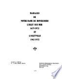 Mariages de Notre-Dame de Bonsecours, L'Islet sur Mer, 1679-1973 et L'Isletville, 1962-1972