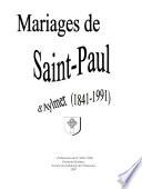 Mariages de Saint-Paul d'Aylmer (1841-1941).