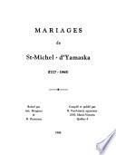 Mariages de St-Michel-d'Yamaska (1727-1965)