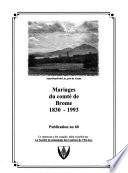 Mariages du comté de Brome, 1830-1993