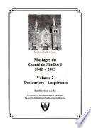 Mariages du comté de Shefford, 1842-2003