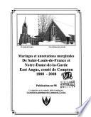 Mariages et annotations marginales de Saint-Louis-de-France et Notre-Dame-de-la-Garde, East Angus, comté de Compton, 1888-2008