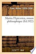 Marius l'Epicurien, Roman Philosophique