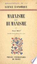 Marxisme et humanisme