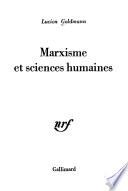 Marxisme et sciences humaines