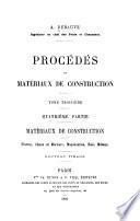 Matériaux de construction: Pierres, chaux et mortiers, maconneries, bois, métaux. 1 v. and atlas