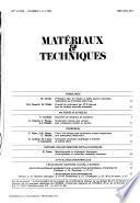 Matériaux et techniques