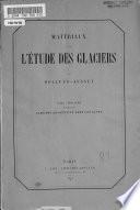 Matériaux pour l'étude des glaciers