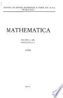 Mathematica - revue d'analyse numérique et de théorie de l'approximation